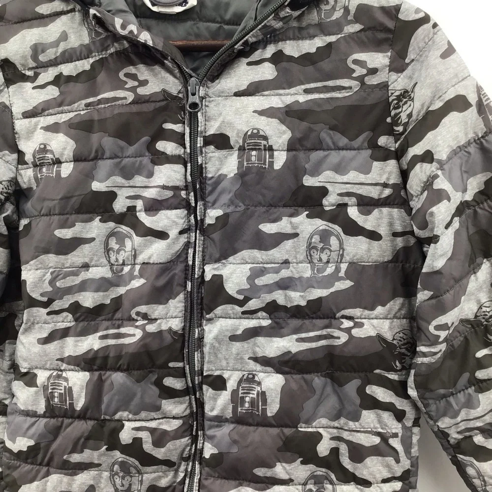 GAP Star Wars Kids Youth Camo Jacket - Gray and Black